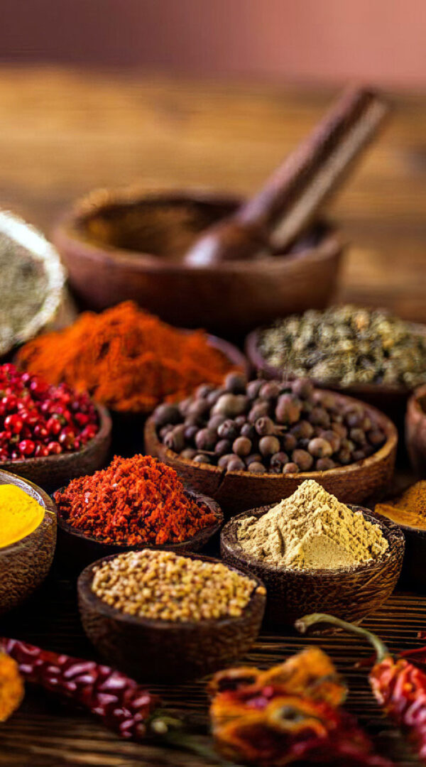 Colorful spice market in Stone Town, Zanzibar Island