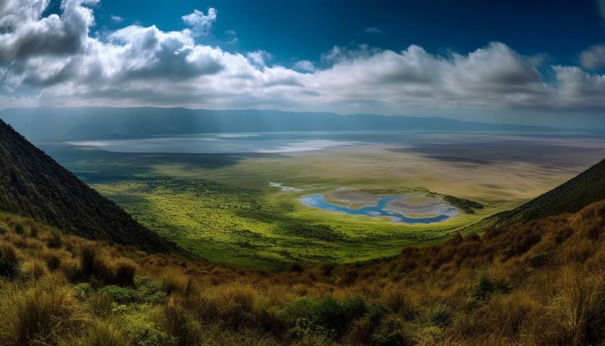 Ngorongoro Crater at dusk — click to play film